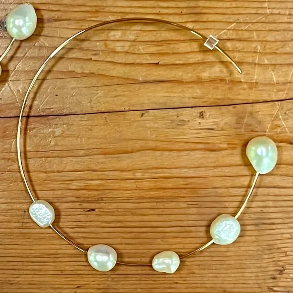 🌺🎉HP🎉🌺 NWT Cult Gaia Nubia XL Baroque Pearl Earrings - Picture 8 of 16